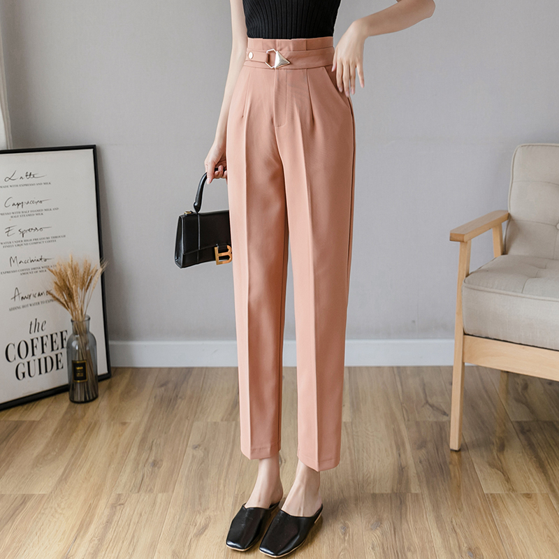 New Cropped Trousers Straight Loose Suit Trousers