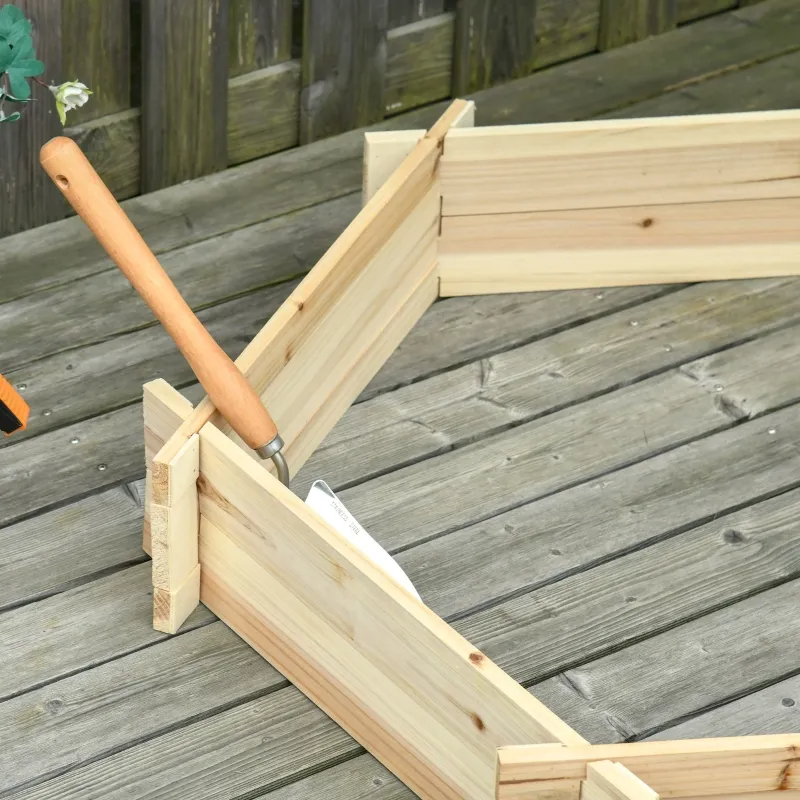 Hexagon Raised Garden Bed, Fir Wood, picture 3 of 4