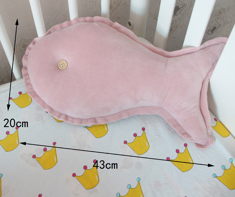 Pink fish pillow