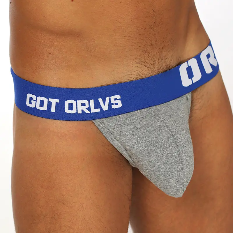Fashion Personality Mid Waist Colorblock Men's Briefs