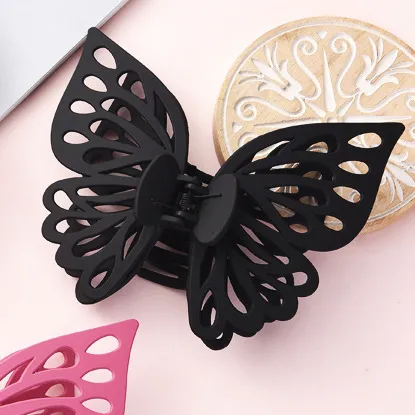 Large Butterfly Grab Clip Ins Hair Accessory Black - Shop at LoveMi