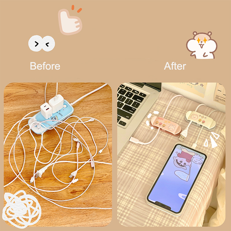 Mobile Phone Charging Cable Student Organizer Desktop Fixing Clip - Image 4
