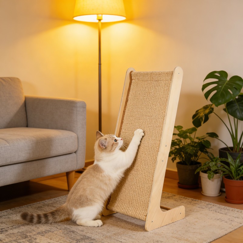 Dual Use Sisal Cat Scratcher Large L Shape Scratch Pad For Cats