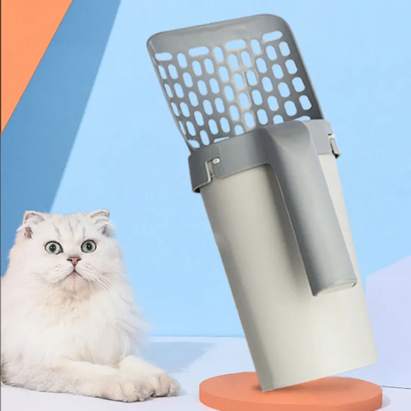 Storage Box Integrated Lazy Cat Litter Shovel
