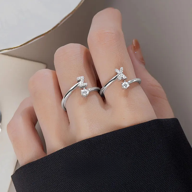 Title 6, 26 Letters Sterling Silver Ring for Women Affor...