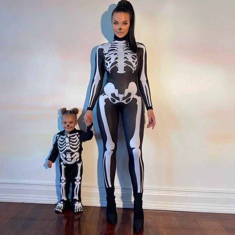 Title 5, Damen Fashion Skull Skeleton Jumpsuit Bequemer ...