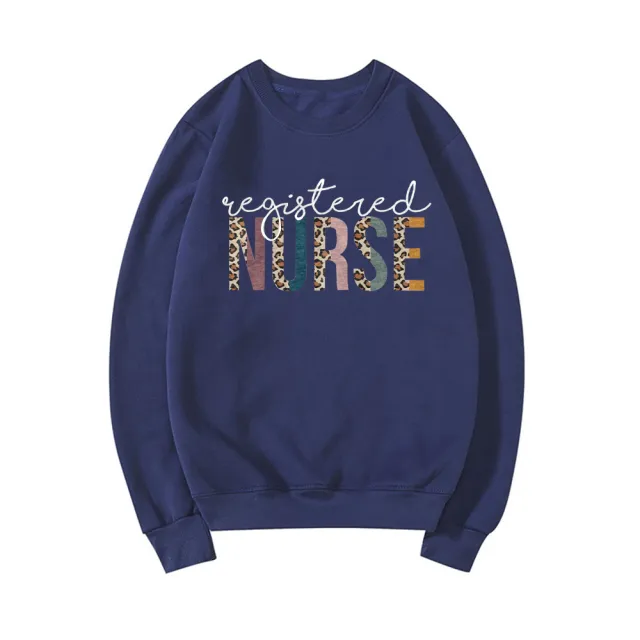 Printed Hoodie Loose Casual Men's And Women's Korean Version Of Loose Crewneck Top Navy - Shop at LoveMi