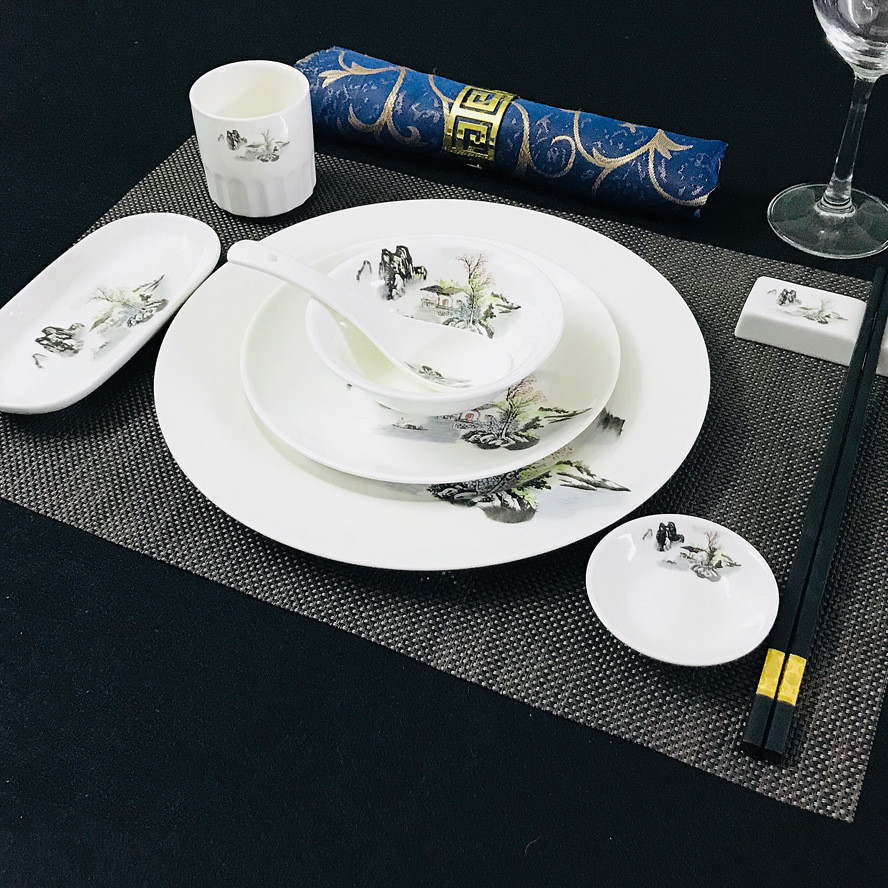 Title 4, Chinese Restaurant Hotel Set Table Ceramic Dish...