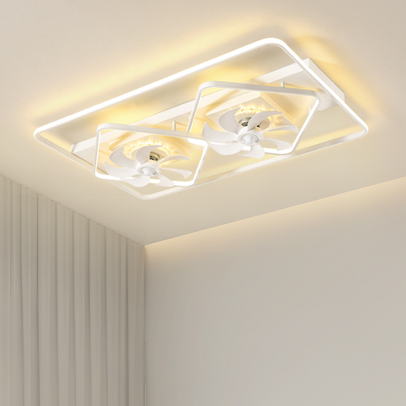 Household Light Luxury Thin Suction Ceiling Fan Lamp Bedroom Living Room