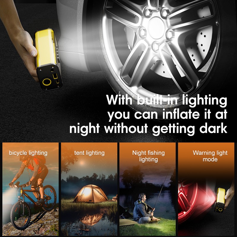 Car Tyre Inflator Cordless Digital Rechargeable Tire Air Compressor Pump Tool — image 3