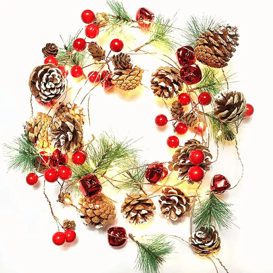 Christmas Garland With Lights, 10 Ft 30
