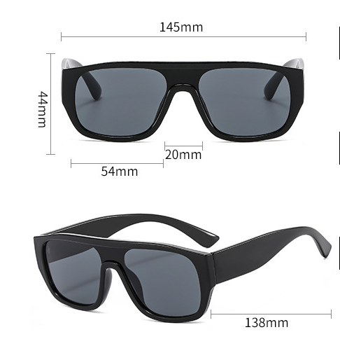 Title 3, New One Piece Large Frame Square Sunglasses