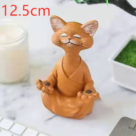 Orange cat sitting12.5cm