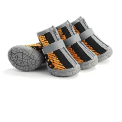 New Cross-border Pet Supplies Dog Foot Cover - Upgrade Orange Flying Weave - View 1