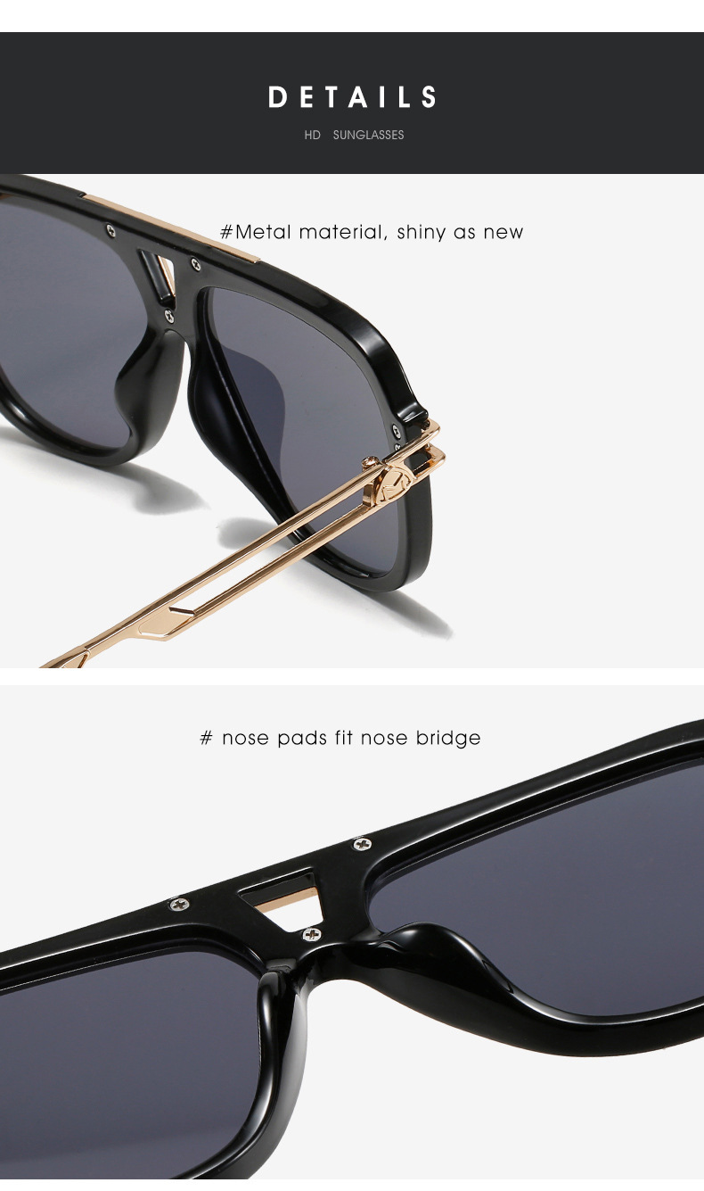 Title 12, New Texture Fashion Metal Mayba Sunglasses Pers...