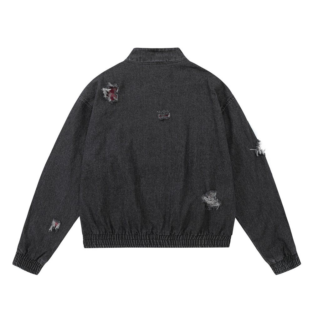 Vintage Autumn And Winter Loose Washed Old Denim Jacket