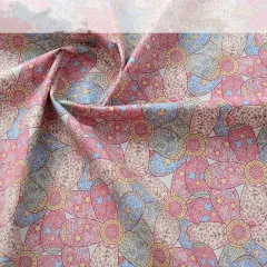 Cotton Digital Printed Fabric Summer Soft Sunscreen Handmade - Flower Country - View 1
