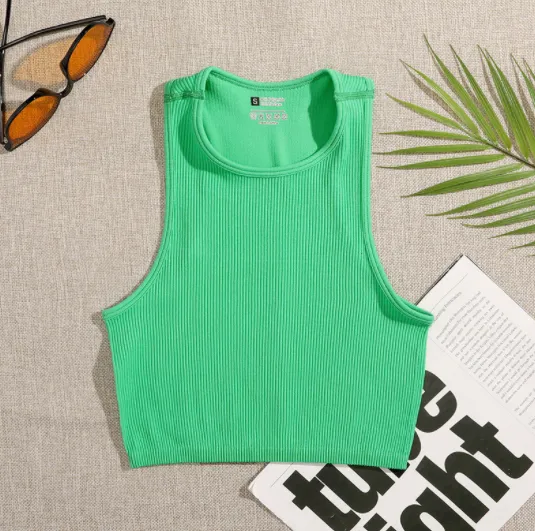 Nylon Quick Drying Running Fitness Bra Skin Friendly Nude Sports Green - Shop at LoveMi