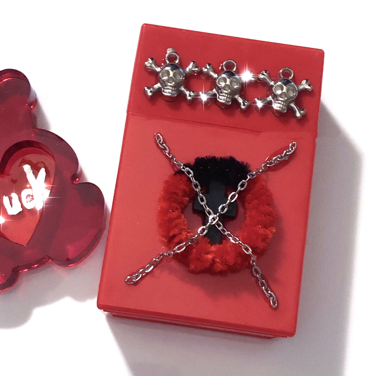 Design Color Skull Cross Storage Cigarette Case
