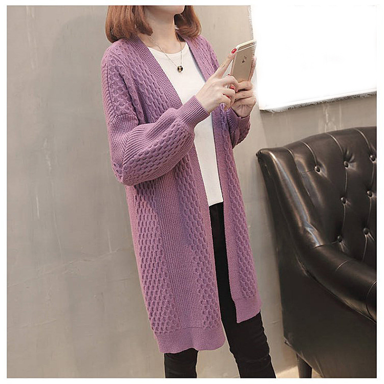 Title 1, Cardigan pull mi-long manches lanterne couleur ...