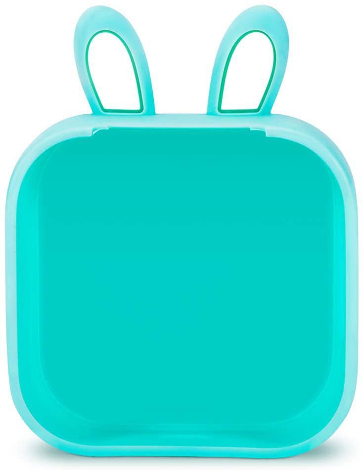 Coque en silicone pour mini imprimante photo portable – oreilles de lapin blanches
