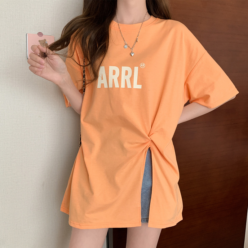 Design Sense Small Medium Length Irregular Slit Top