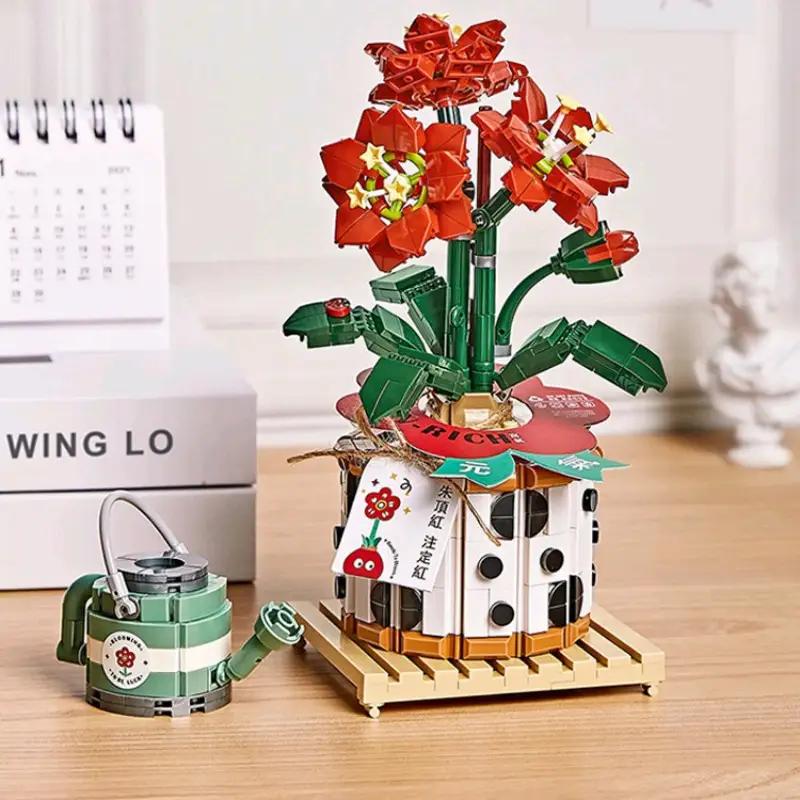 Small Particles Assembled Block Toy Flower Immortal Flower