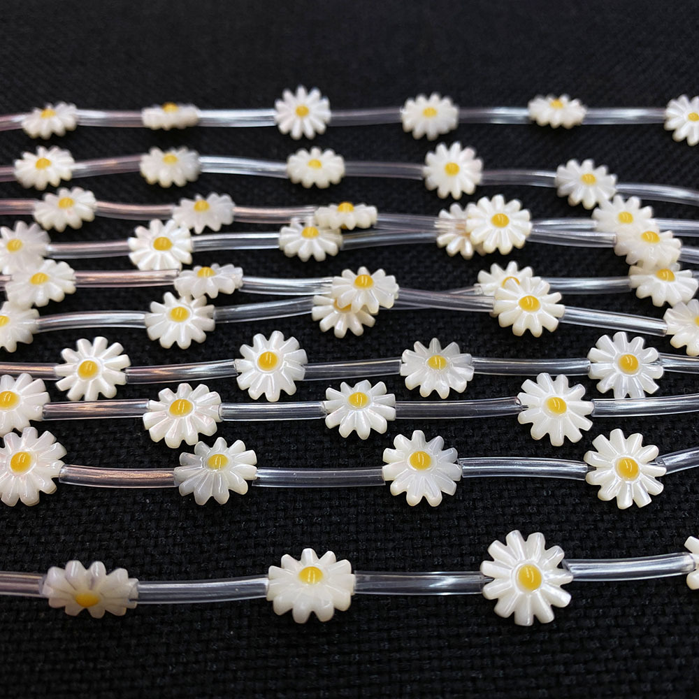 Natural Shell Small Daisy Loose Beads