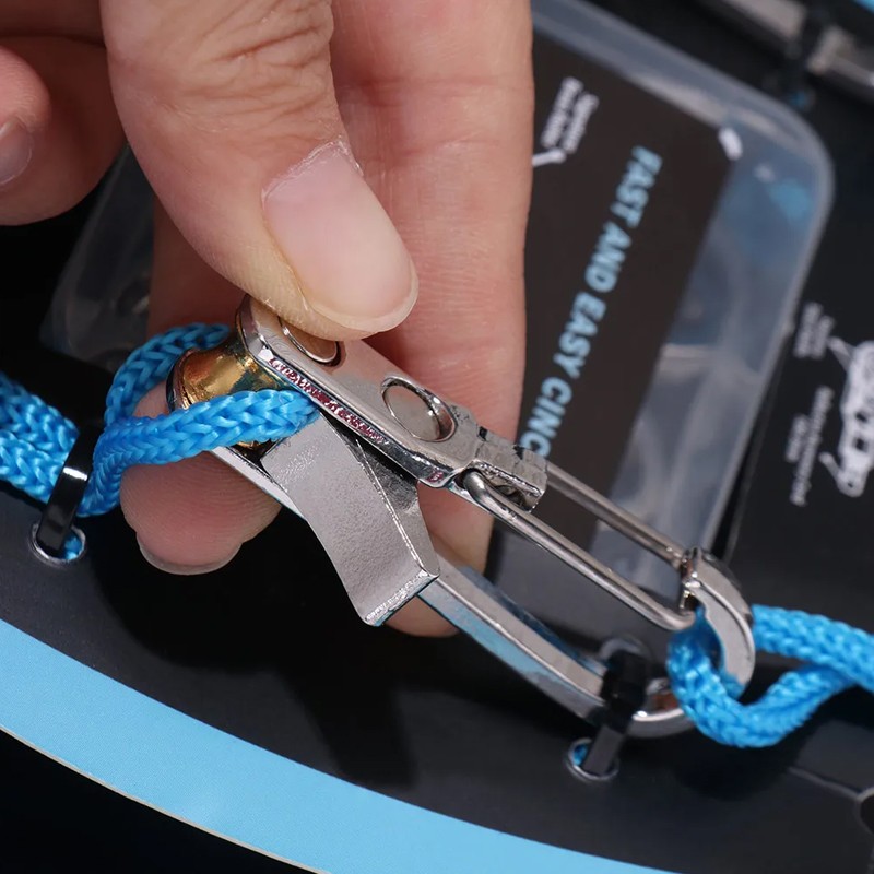 Non-Slip Rope W Roller Tensioner Lock Buckle Tie Down Cargo Tightening — image 4
