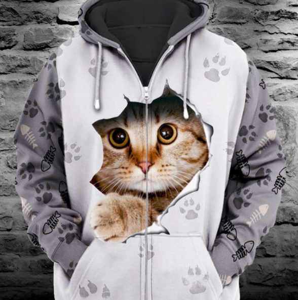 Men's Printed Hooded Casual Fashion Sweater