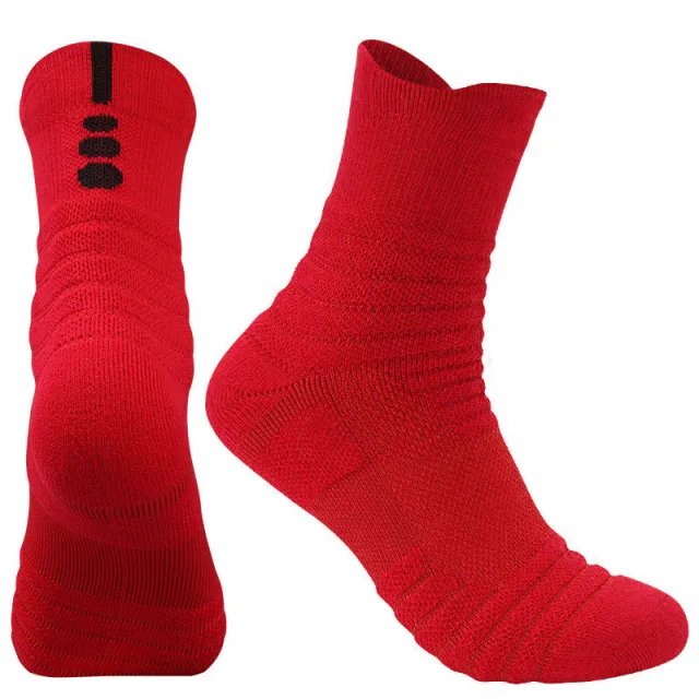 Outdoor Running Women's Long Large Size Sports Socks Red - Shop at LoveMi