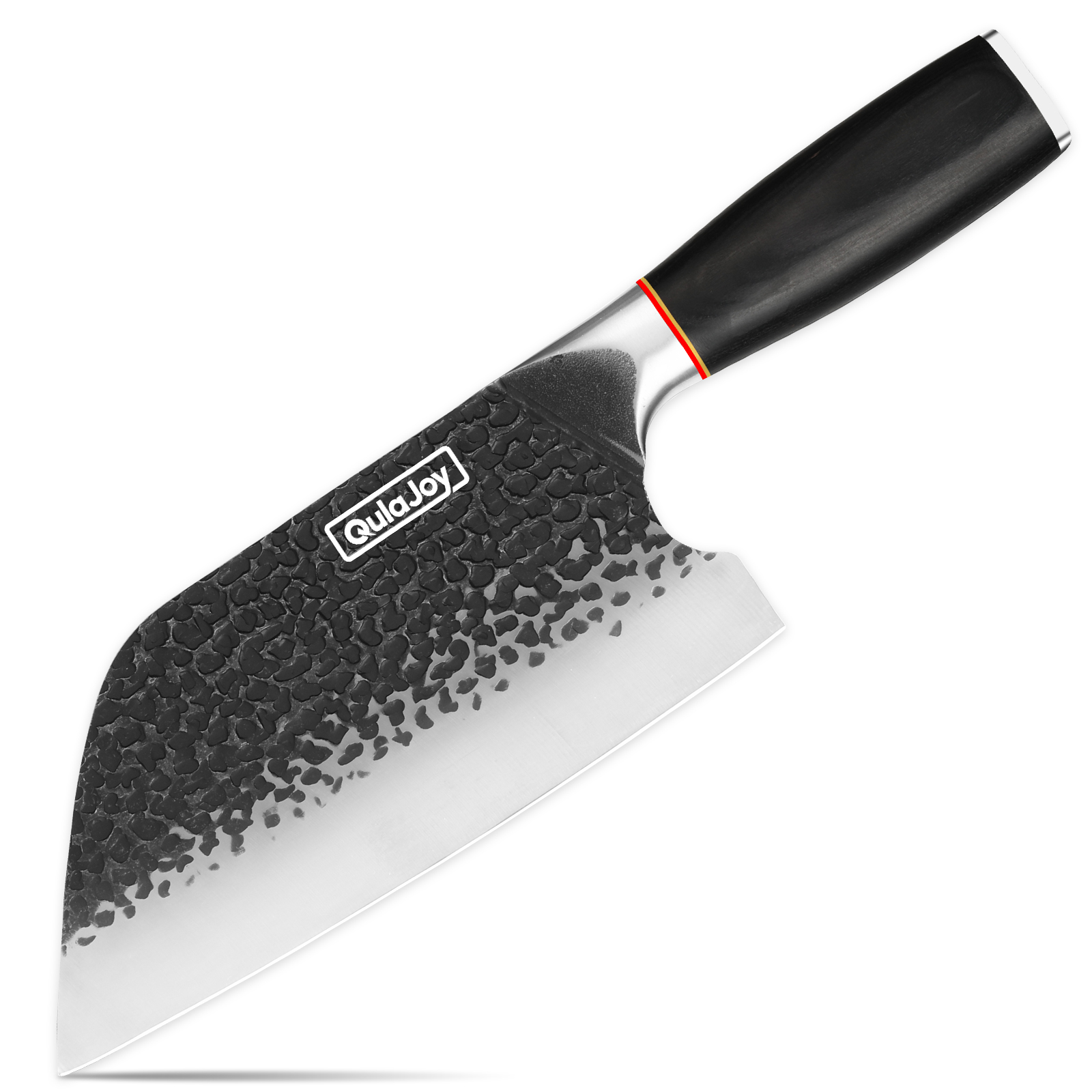 Qulajoy Meat Cleaver Knife - 7.3 Inch High Carbon Stainless Steel Butcher Knife For Meat Cutting Slicing Vegetables- Professional Chopper Knife For Home Kitchen Chef Knife