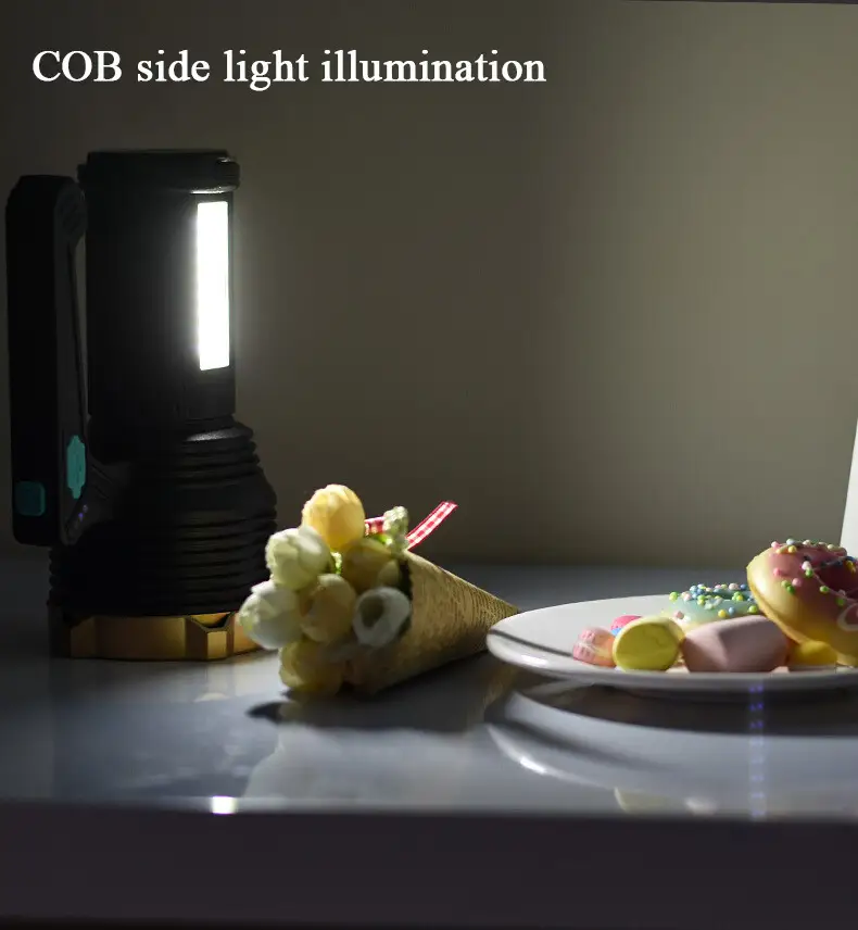 LED Torch USB Rechargeable COB Work Light Flashlight Spotlight Powerful Camping Light
