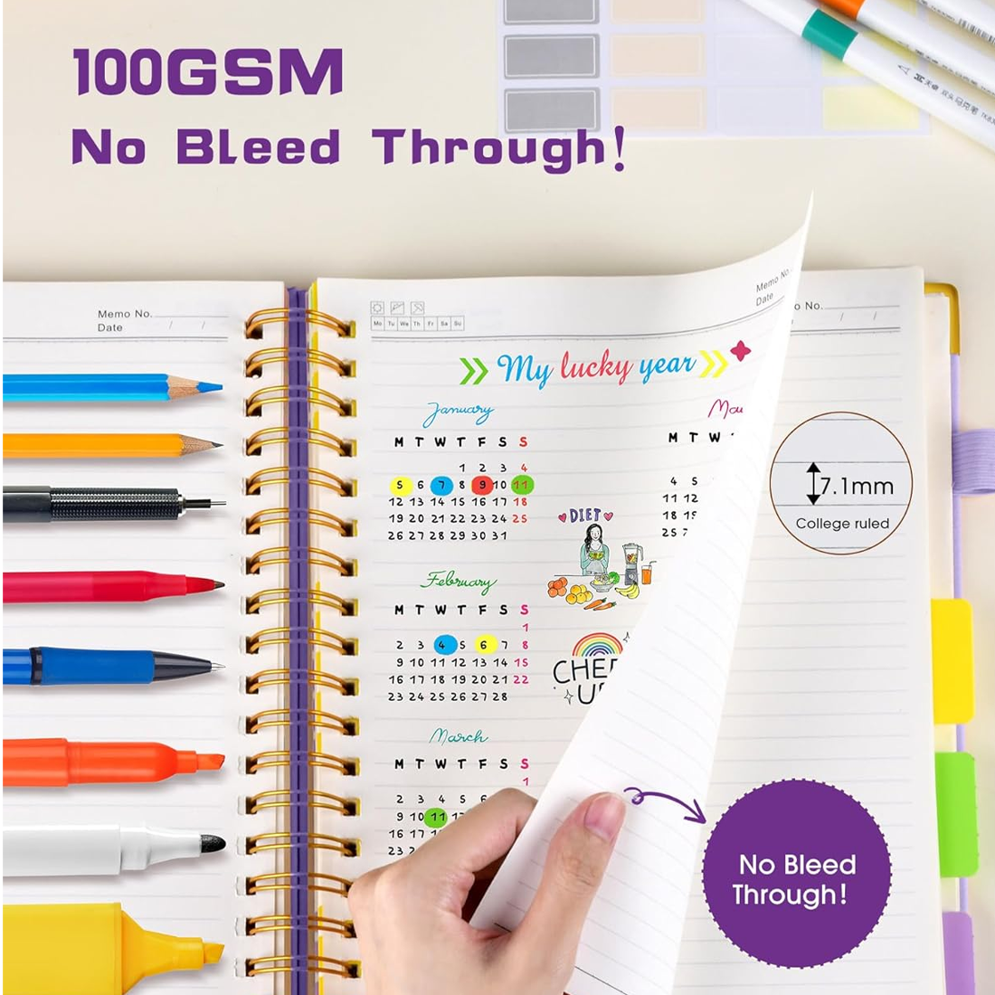 Deluxe Spiral Notebook With Removable Dividers And Labels 2