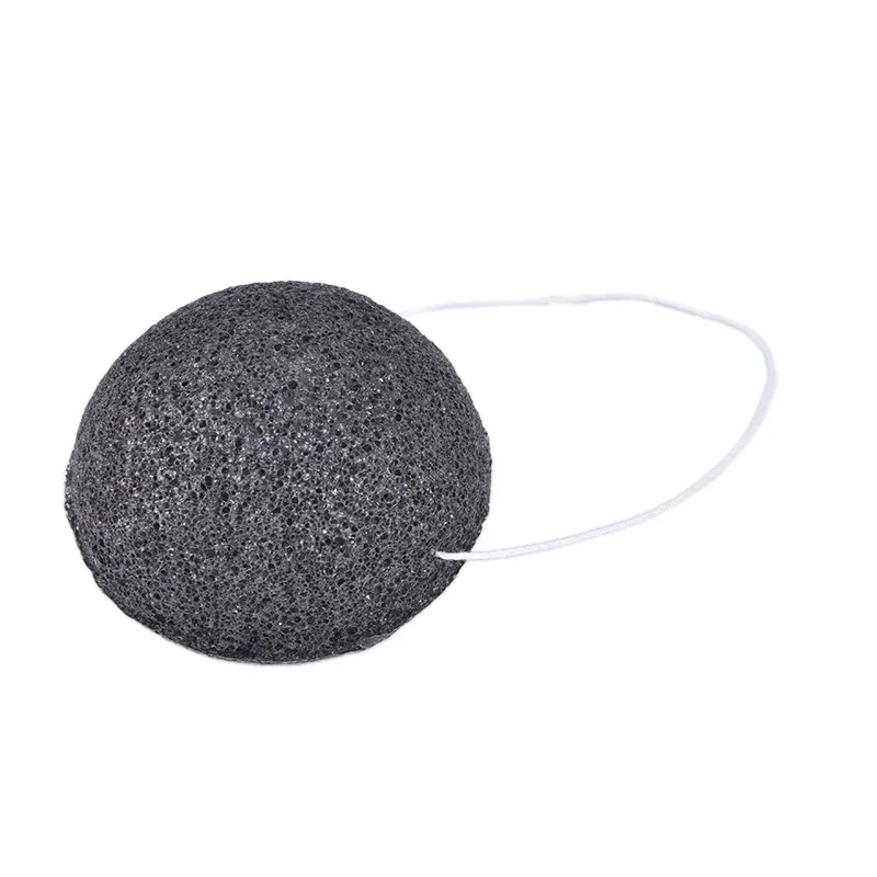 Konjac Face Wash And Bamboo Charcoal Cleansing - Black
