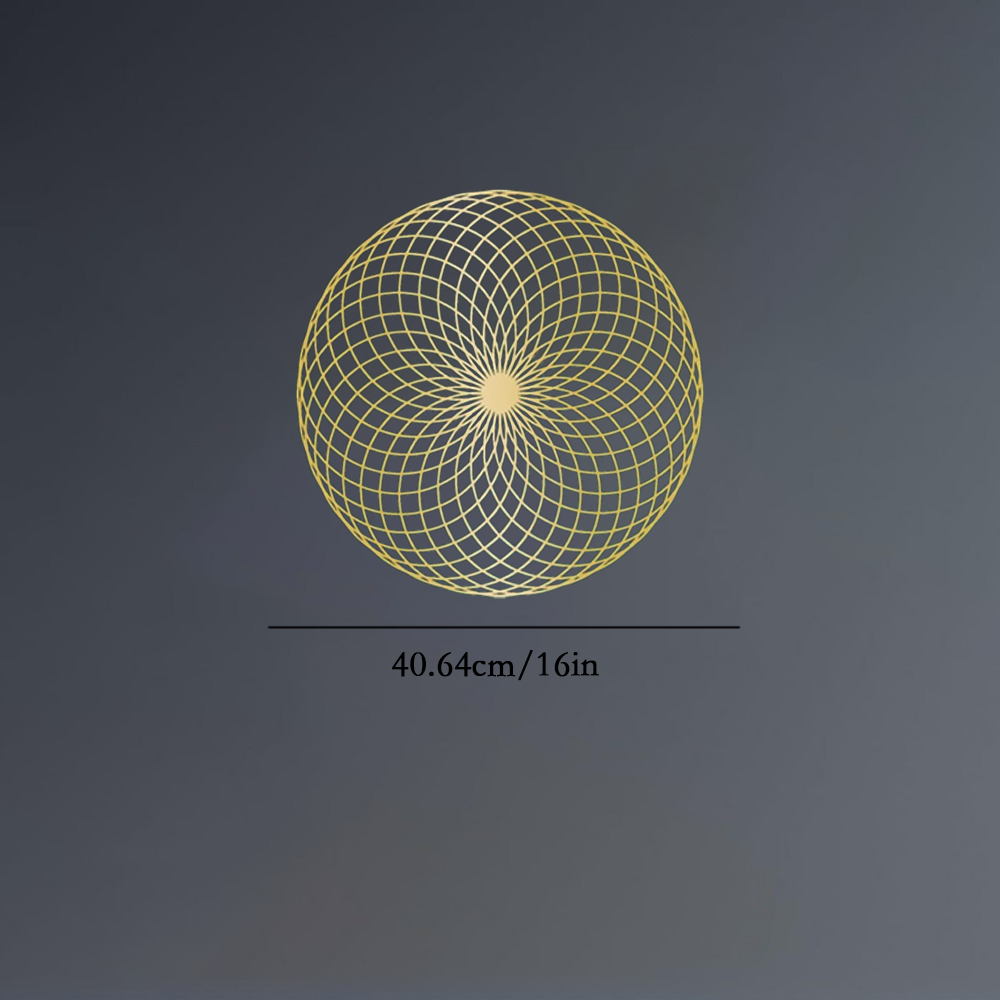 Sacred Geometry Wall Art, Spiritual Metal Yantra & Mandala Sculpture