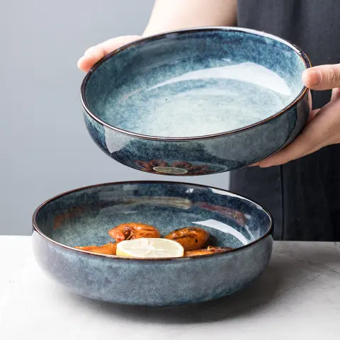Nordic Creative Dishes Bowl Noodles Household Personalized Dish Deep