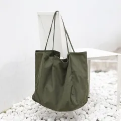 Women Handbags High Capacity Shoulder Bags For Shopping Canvas Totes - Green - View 1