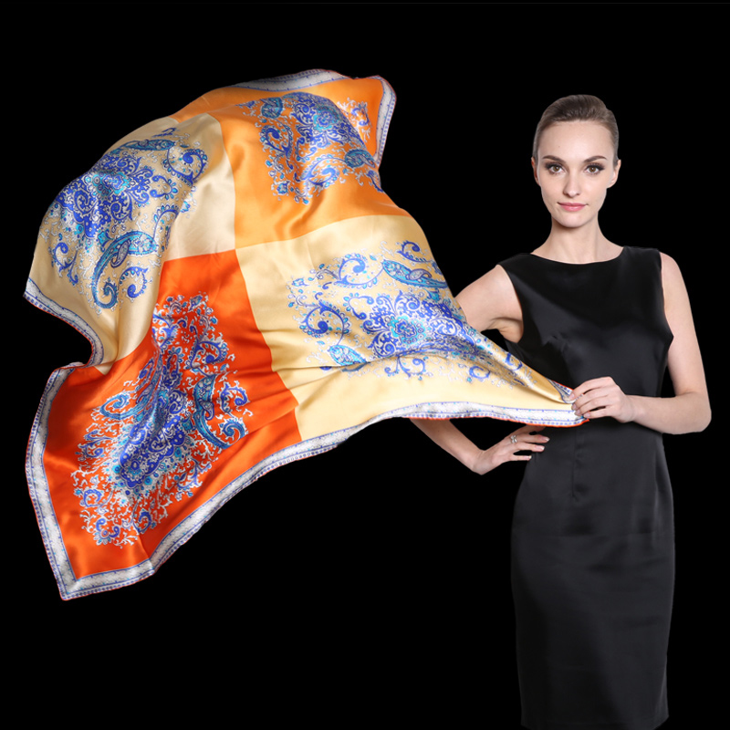 Fashion Simplicity Ladies Printed  Silk Scarf