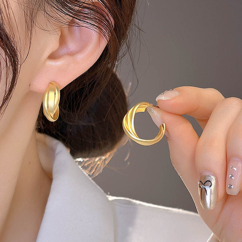 2026 New Arrival Gold Hoop Earrings For Women Retro Style Fashion Jewelry