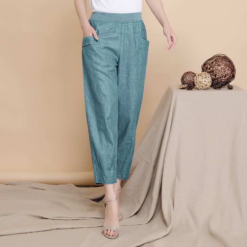 Title 1, Damen Leinenhose, cropped – perfekt für warme T...