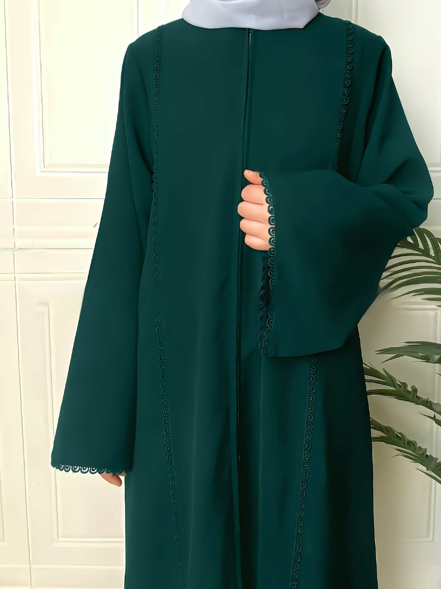 Minimalist Style Long-sleeved Cardigan Dress For Women