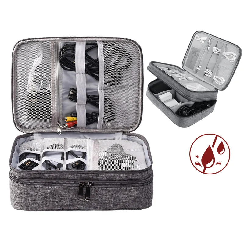 Electronics Organizer Travel Cable Bag Waterproof Portable Digital Storage