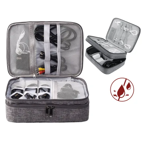 Electronics Organizer Travel Cable Bag Waterproof Portable Digital Storage