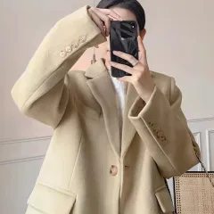 Women's Fashion Personality Camel Small Suit Jacket - Camel - View 1