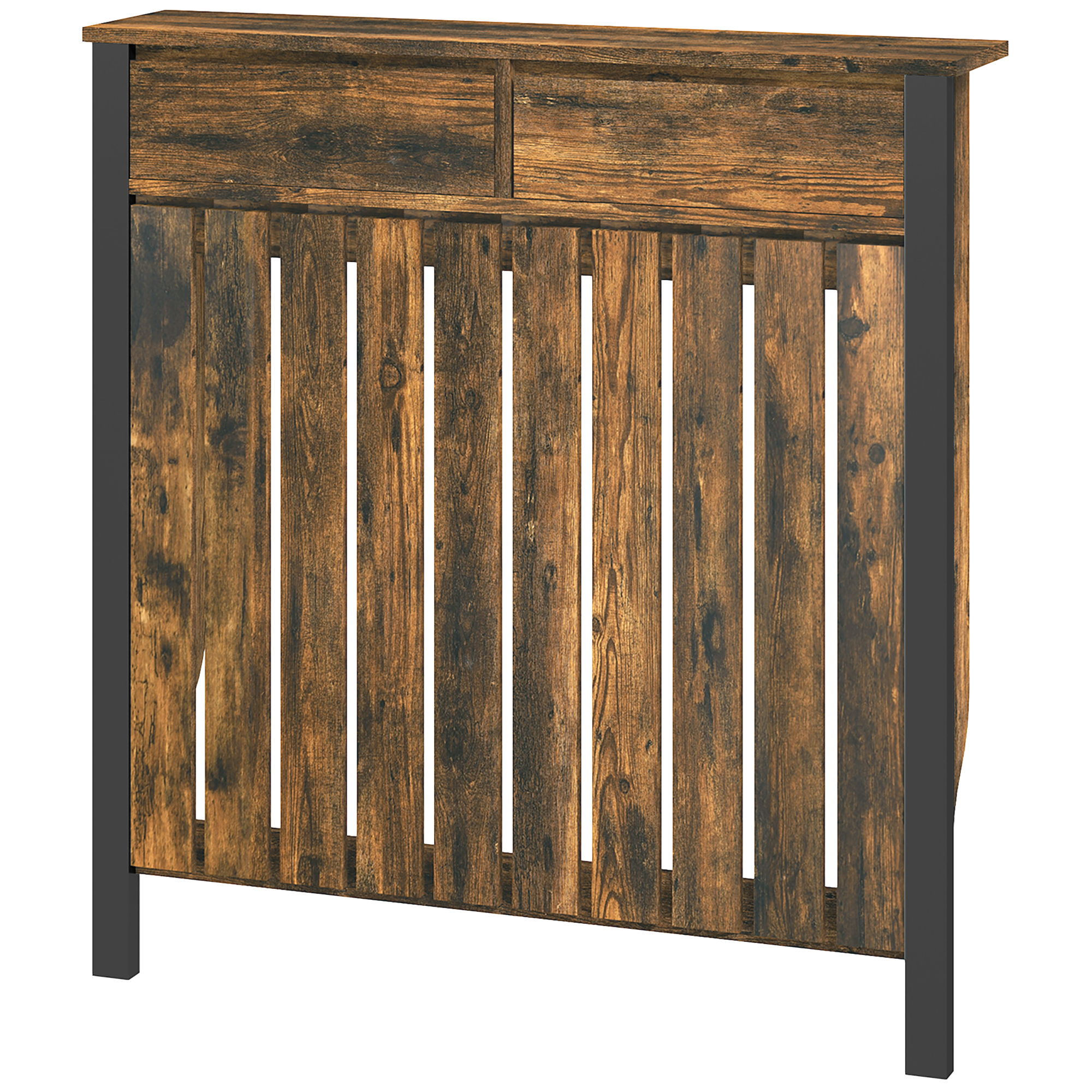 93 X 88.5 Cm Vintage Style Radiator Cover - Brown — image 6