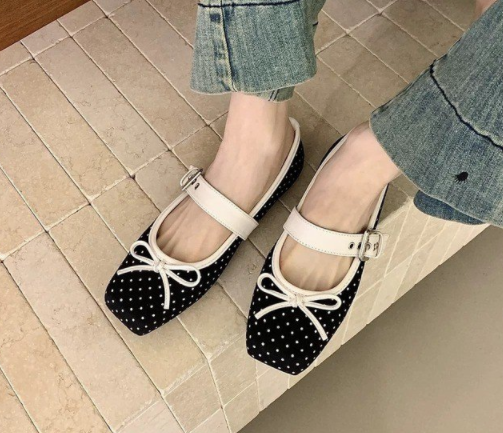 Faux Suede Ballet Flats