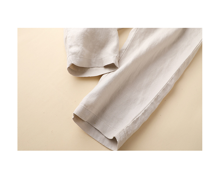 Title 4, Linen Plus Size Cotton And Linen Solid Color Ha...