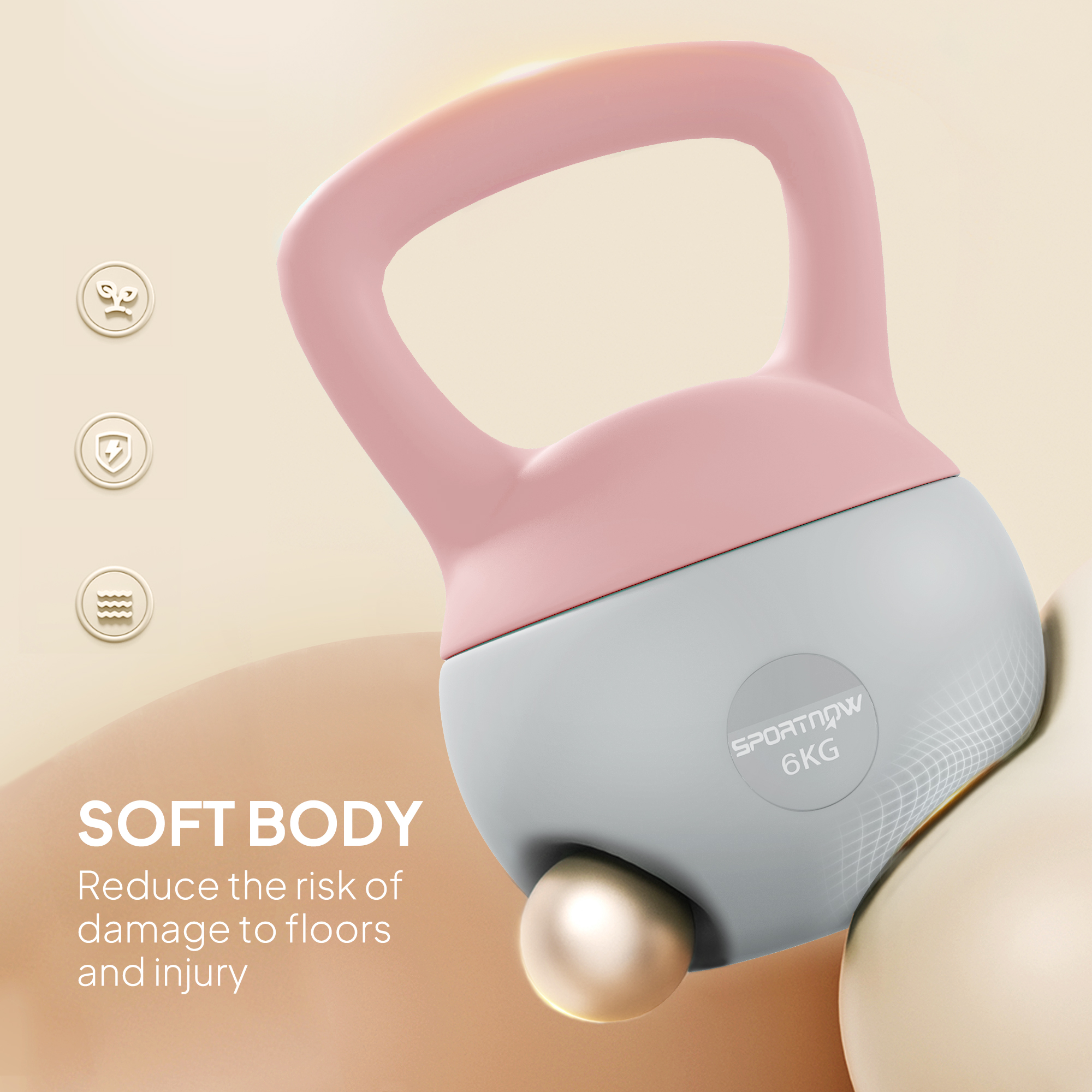 6Kg Soft Kettlebell With Anti Slip Handle, Suitable For Home Gym — image 8