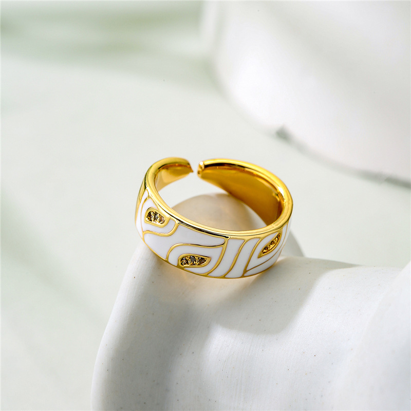 INS Wind Simple Design Personality Dripping Geometric Ring